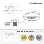 Greenery Wedding Website Cards with QR Code - XOXOKristen