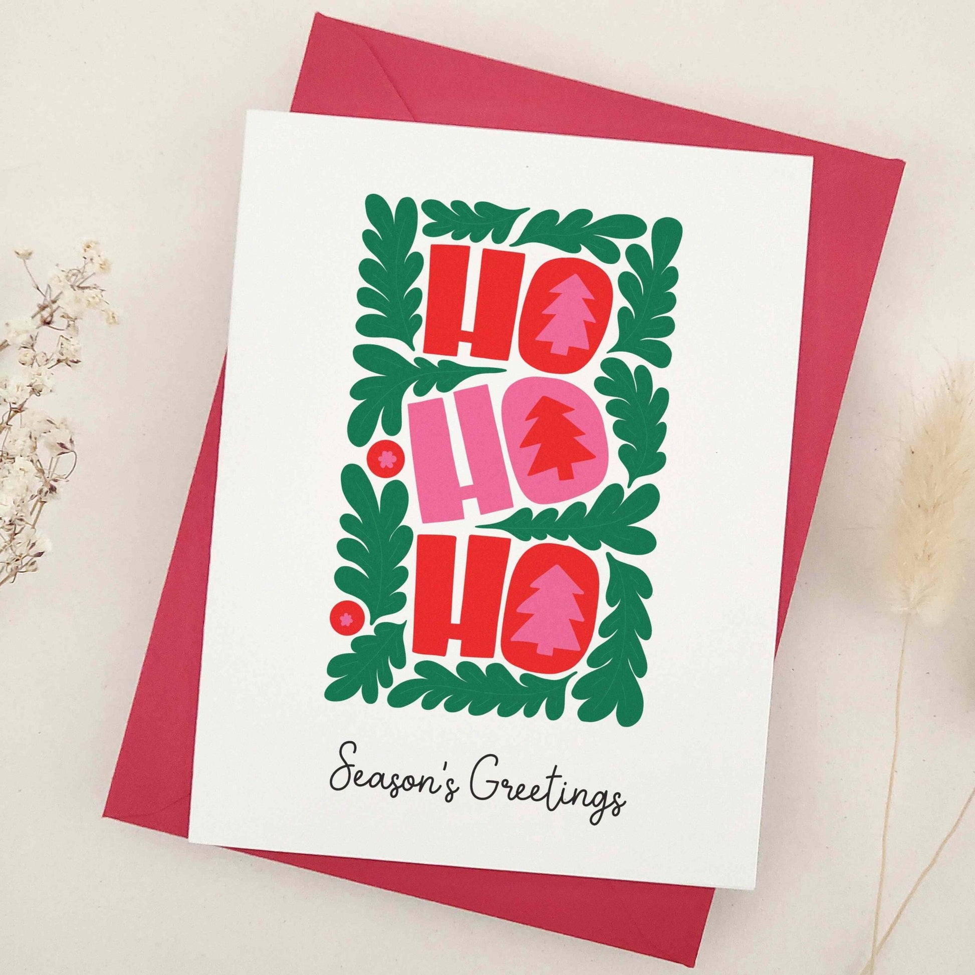 Ho Ho Ho Christmas Card - XOXOKristen