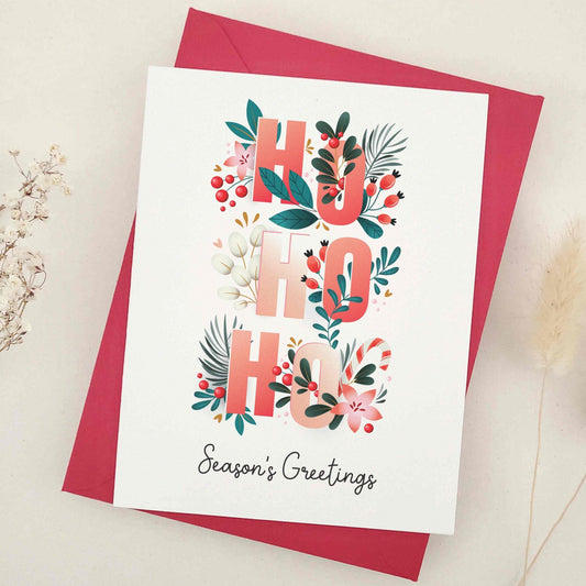 Ho Ho Ho Season's Greetings Card - XOXOKristen