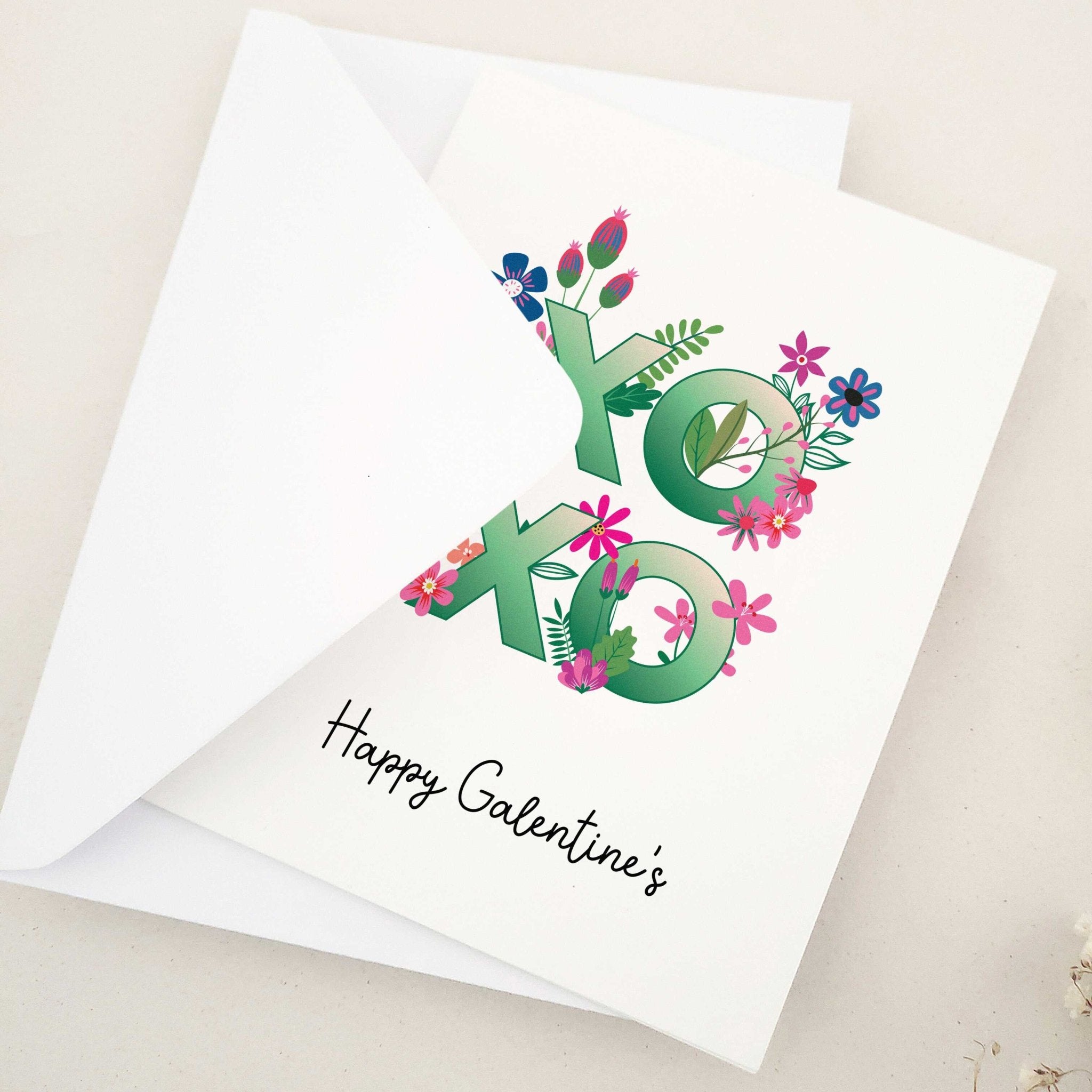 Hugs and Kisses Happy Galentine's Day Card - XOXOKristen