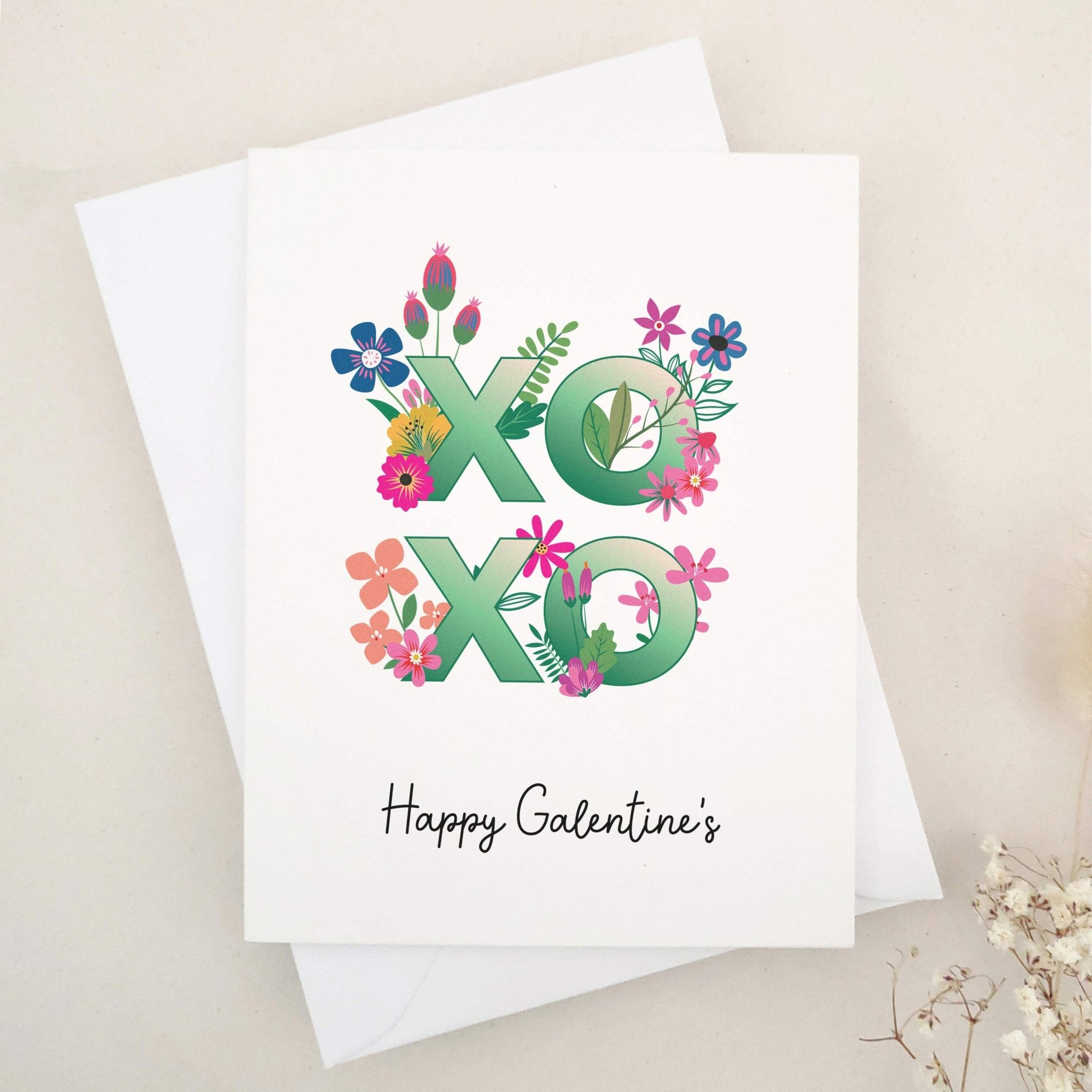 Hugs and Kisses Happy Galentine's Day Card - XOXOKristen