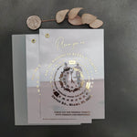 Luxurious Vellum Wedding Invitation with Calendar Design - XOXOKristen