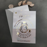 Luxurious Vellum Wedding Invitation with Calendar Design - XOXOKristen