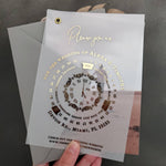 Luxurious Vellum Wedding Invitation with Calendar Design - XOXOKristen