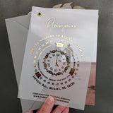 Luxurious Vellum Wedding Invitation with Calendar Design - XOXOKristen