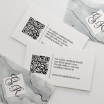 Marble Wedding Website Card with QR Code - XOXOKristen