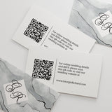 Marble Wedding Website Card with QR Code - XOXOKristen