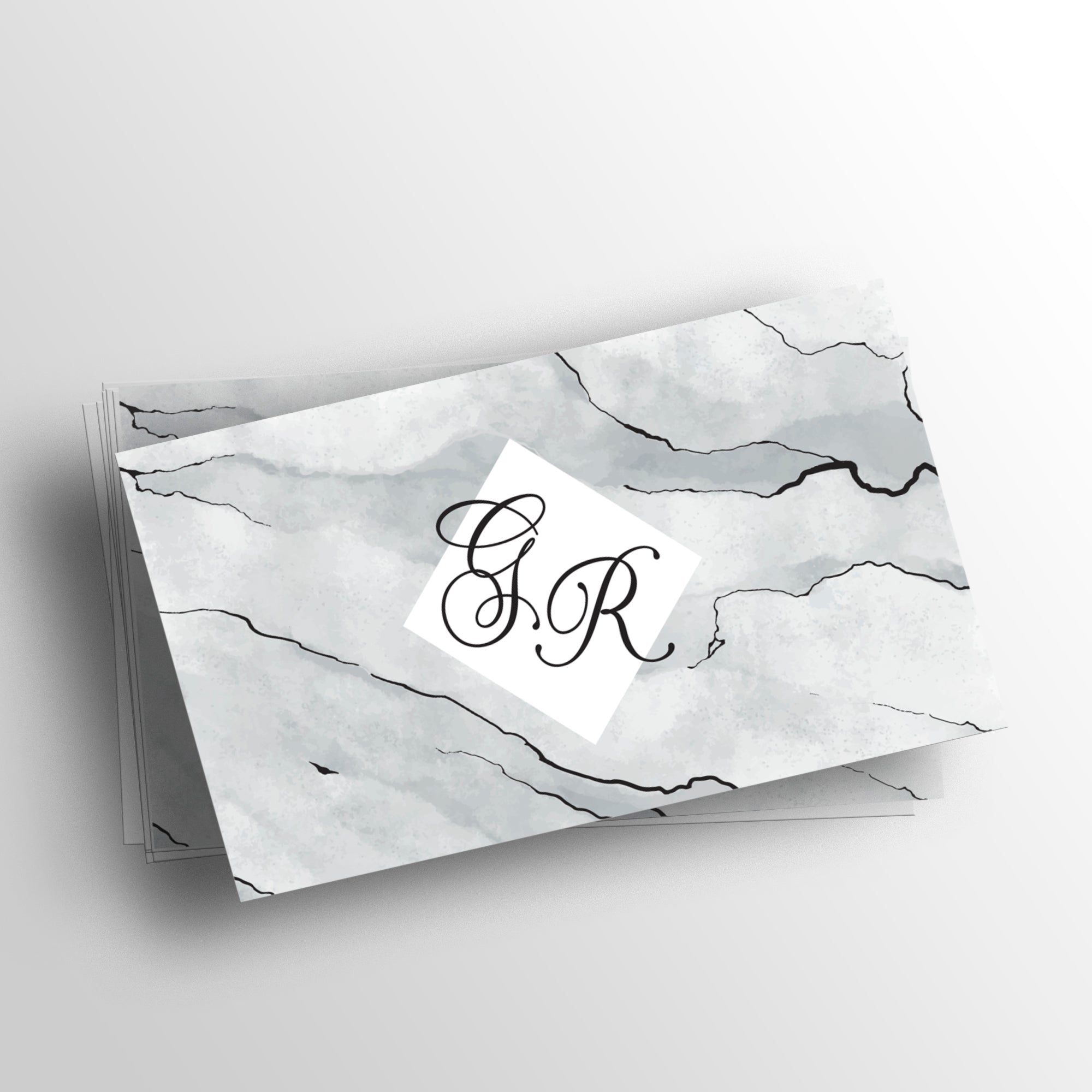Marble Wedding Website Card with QR Code - XOXOKristen