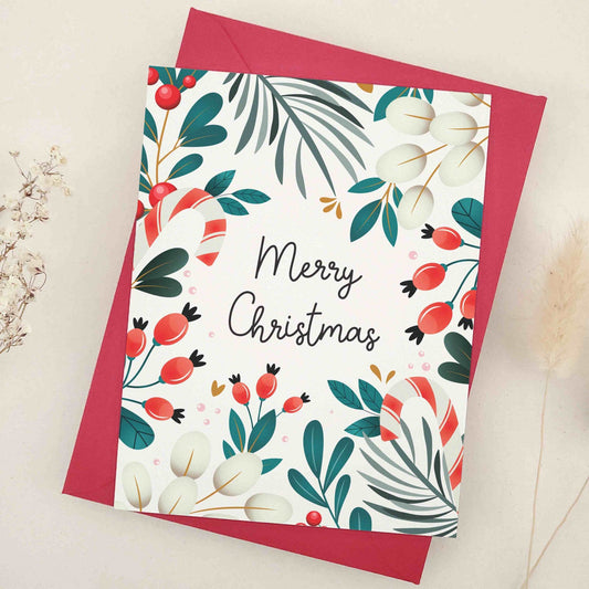 Merry Christmas Greetings Card - XOXOKristen