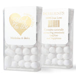 Mint to Be Tic Tac Stickers for Wedding Favors with Gold Foiled Heart - XOXOKristen