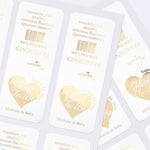 Mint to Be Tic Tac Stickers for Wedding Favors with Gold Foiled Heart - XOXOKristen