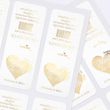 Mint to Be Tic Tac Stickers for Wedding Favors with Gold Foiled Heart - XOXOKristen