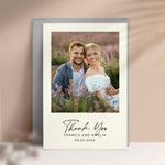 Modern Calligraphy Wedding Thank You Cards with Photo - XOXOKristen