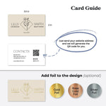 Modern Floral Business Card with QR Code - XOXOKristen