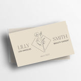 Modern Floral Business Card with QR Code - XOXOKristen