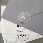 Monogram Wedding Favor Stickers - XOXOKristen