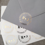 Monogram Wedding Favor Stickers - XOXOKristen