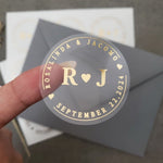 Monogram Wedding Favor Stickers - XOXOKristen
