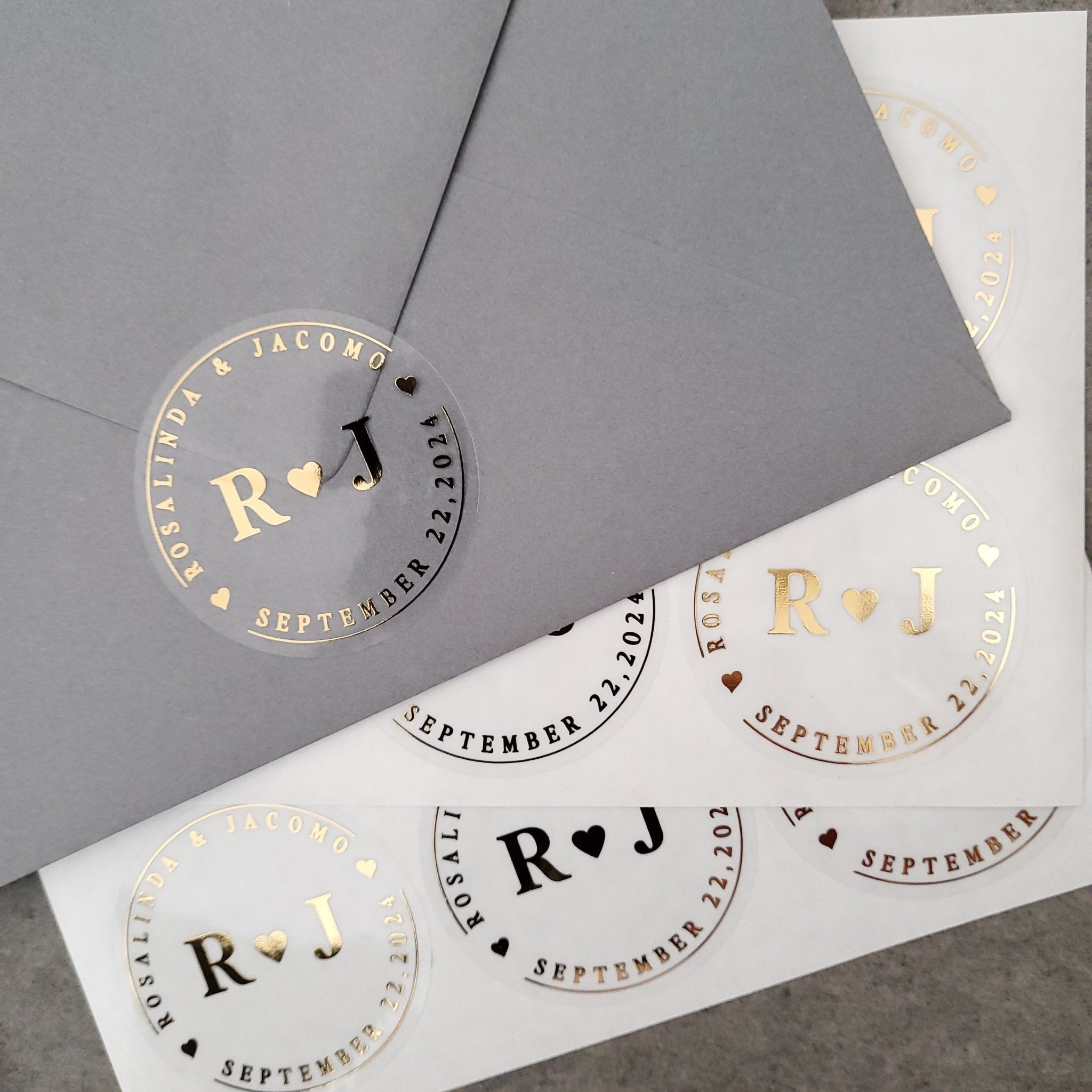 Monogram Wedding Favor Stickers - XOXOKristen