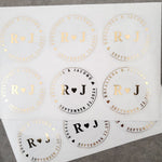 Monogram Wedding Favor Stickers - XOXOKristen