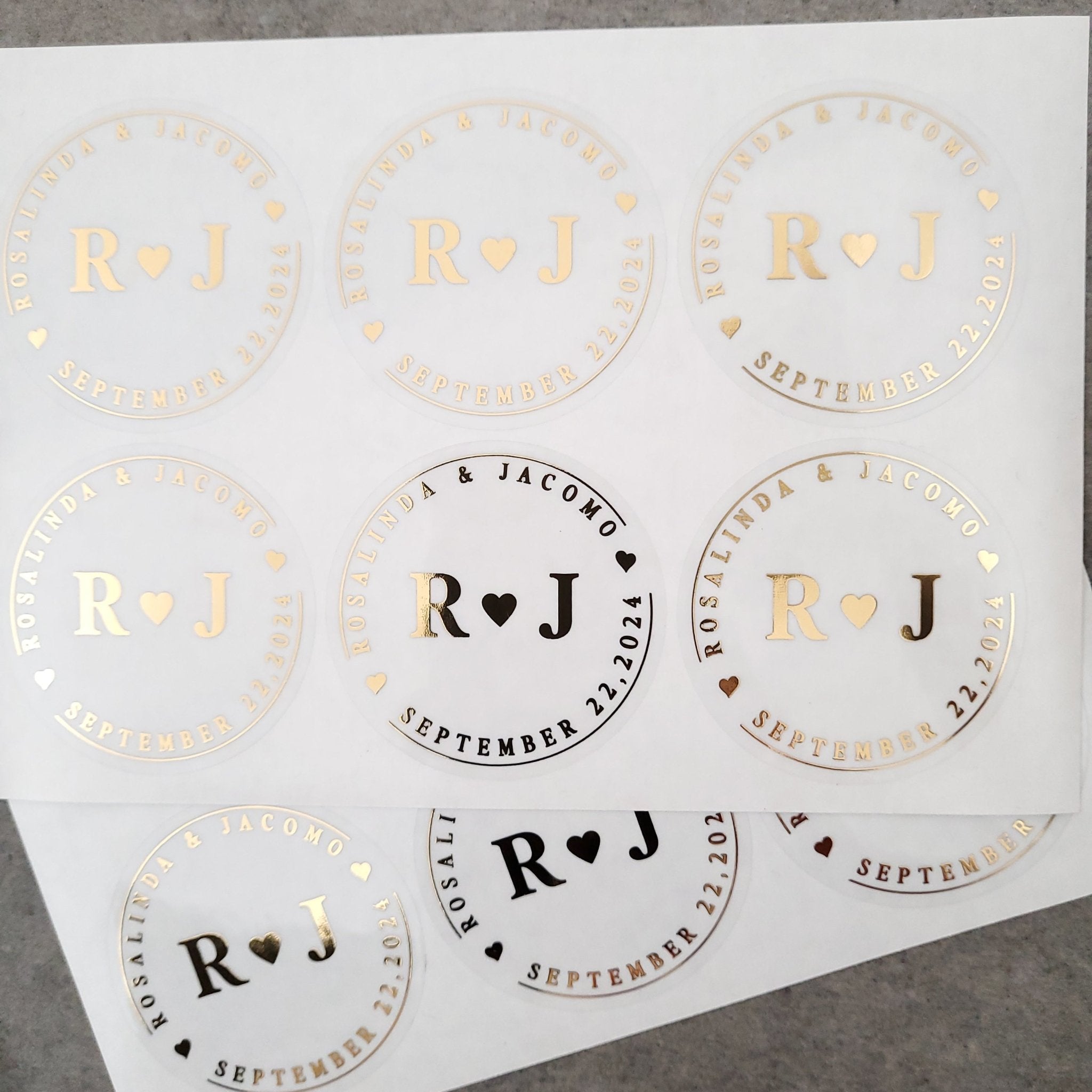 Monogram Wedding Favor Stickers - XOXOKristen