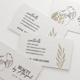 Nude Florals Business Cards - XOXOKristen