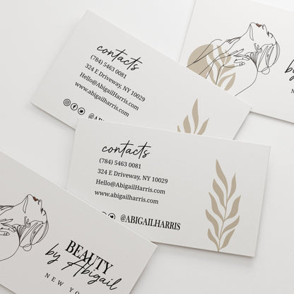 Nude Florals Business Cards - XOXOKristen