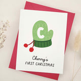 Personalised 1st Christmas Card For Baby - XOXOKristen