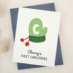 Personalised 1st Christmas Card For Baby - XOXOKristen