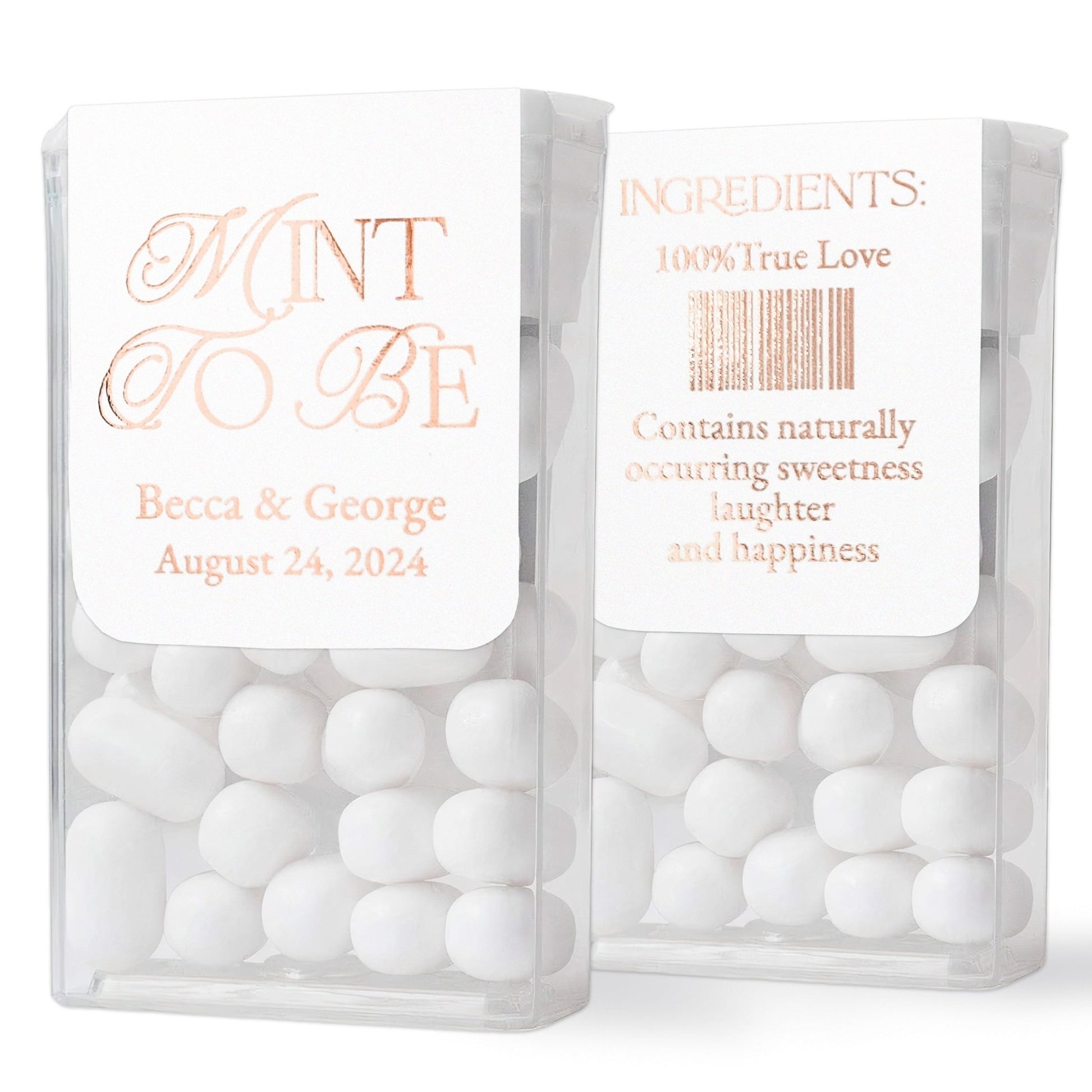Personalized Gold Foiled Wedding Favors Labels for Freshmints - XOXOKristen