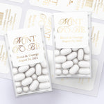 Personalized Gold Foiled Wedding Favors Labels for Freshmints - XOXOKristen