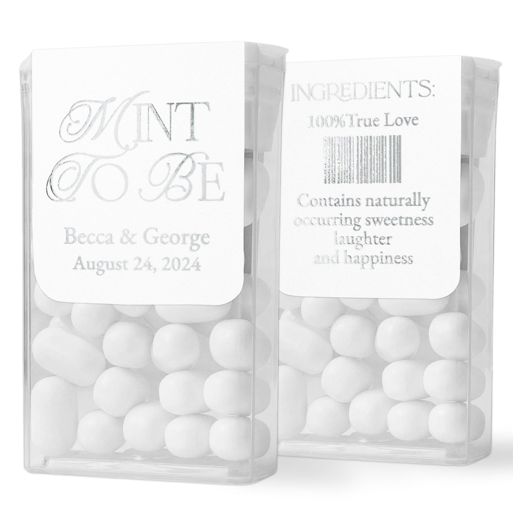 Personalized Gold Foiled Wedding Favors Labels for Freshmints - XOXOKristen