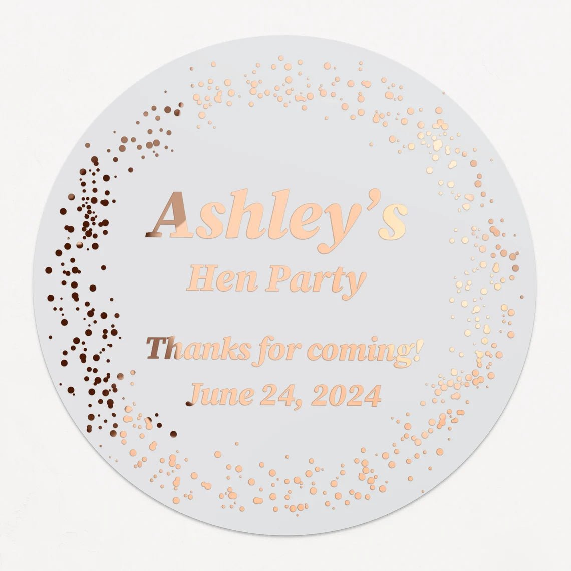 Personalized Hen Party Clear Stickers - XOXOKristen