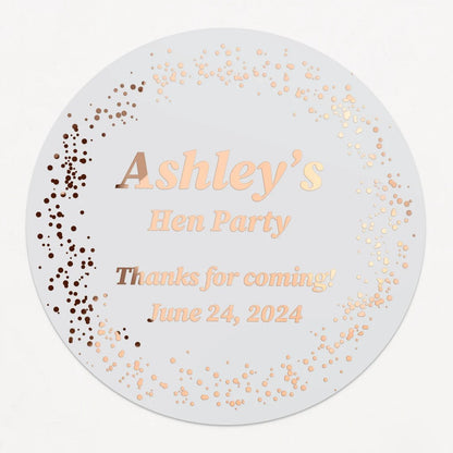 Personalized Hen Party Clear Stickers - XOXOKristen