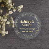 Personalized Hen Party Clear Stickers - XOXOKristen