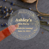 Personalized Hen Party Clear Stickers - XOXOKristen