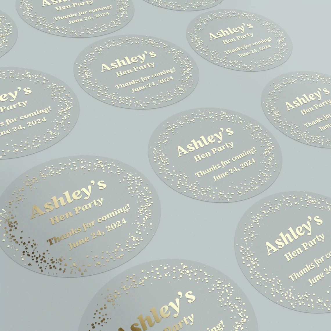 Personalized Hen Party Clear Stickers - XOXOKristen