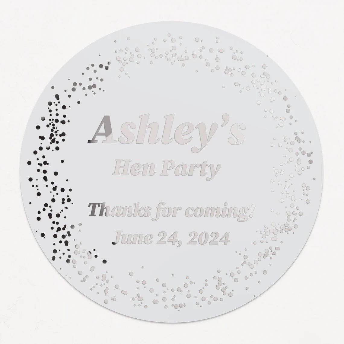Personalized Hen Party Clear Stickers - XOXOKristen