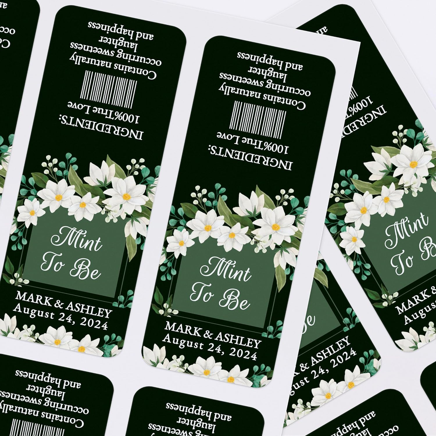 Personalized "Mint to Be" Wedding Favor Stickers - XOXOKristen