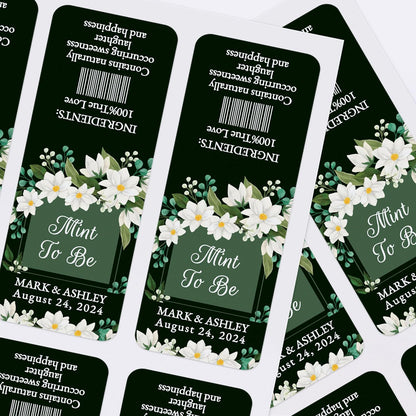 Personalized "Mint to Be" Wedding Favor Stickers - XOXOKristen