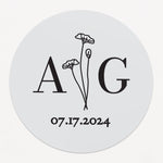 Personalized Wedding Favor Stickers with Initials - XOXOKristen