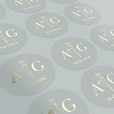 Personalized Wedding Favor Stickers with Initials - XOXOKristen