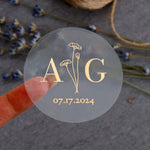 Personalized Wedding Favor Stickers with Initials - XOXOKristen