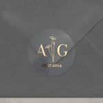 Personalized Wedding Favor Stickers with Initials - XOXOKristen