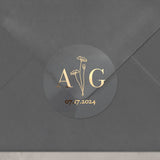Personalized Wedding Favor Stickers with Initials - XOXOKristen