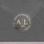Personalized Wedding Thank you for celebrating with us Stickers - XOXOKristen