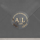 Personalized Wedding Thank you for celebrating with us Stickers - XOXOKristen