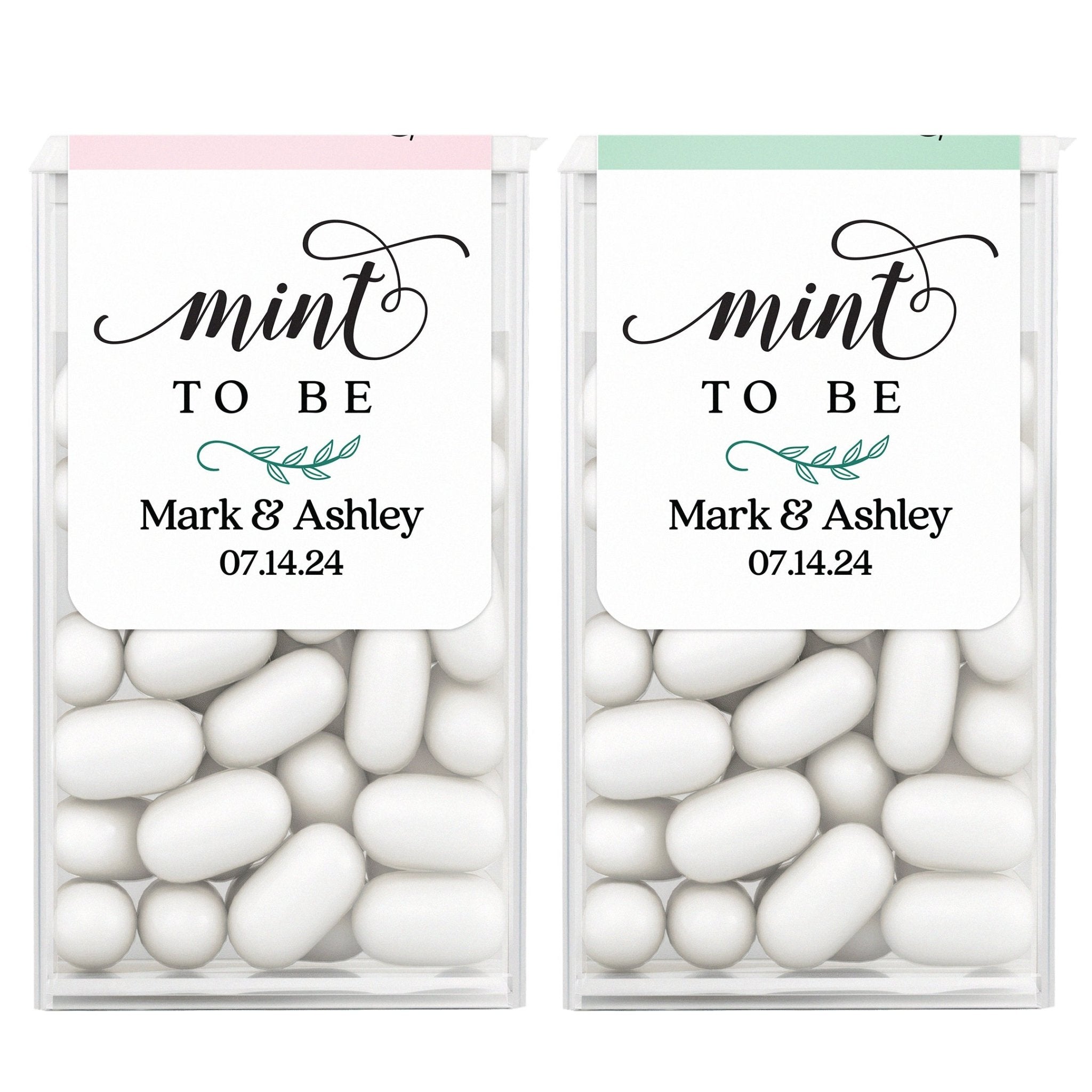 Pink and Mint Tic Tac Wedding Mint to be Stickers - XOXOKristen