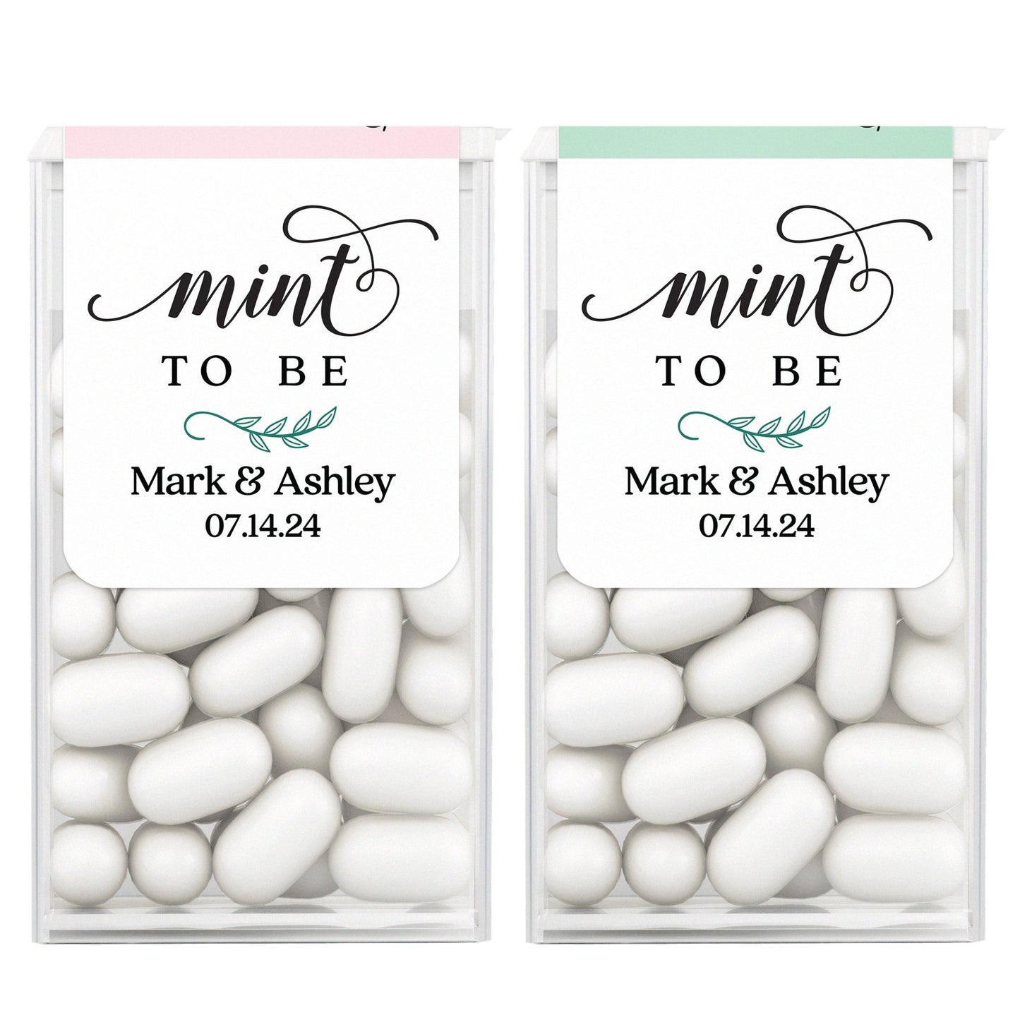 Pink and Mint Tic Tac Wedding Mint to be Stickers - XOXOKristen
