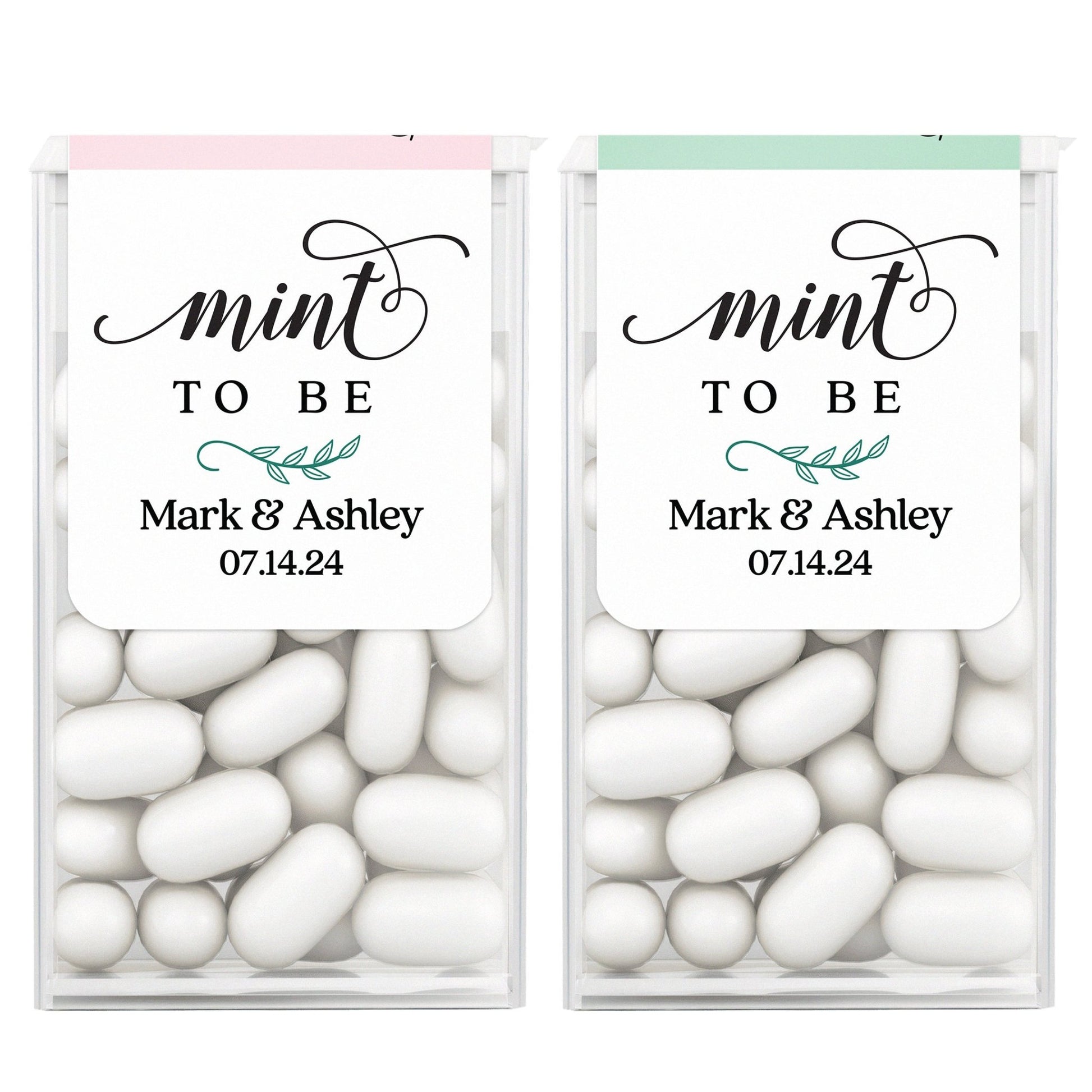 Pink and Mint Tic Tac Wedding Mint to be Stickers - XOXOKristen
